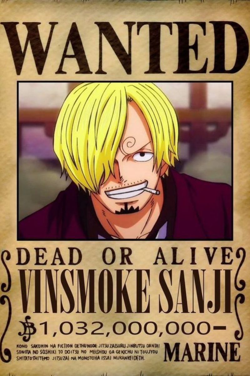 Ảnh truy nã Sanji đẹp nhất 5 