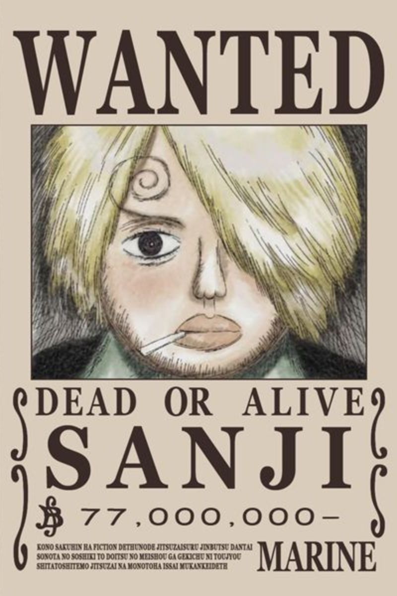 Ảnh truy nã Sanji đẹp nhất 6 