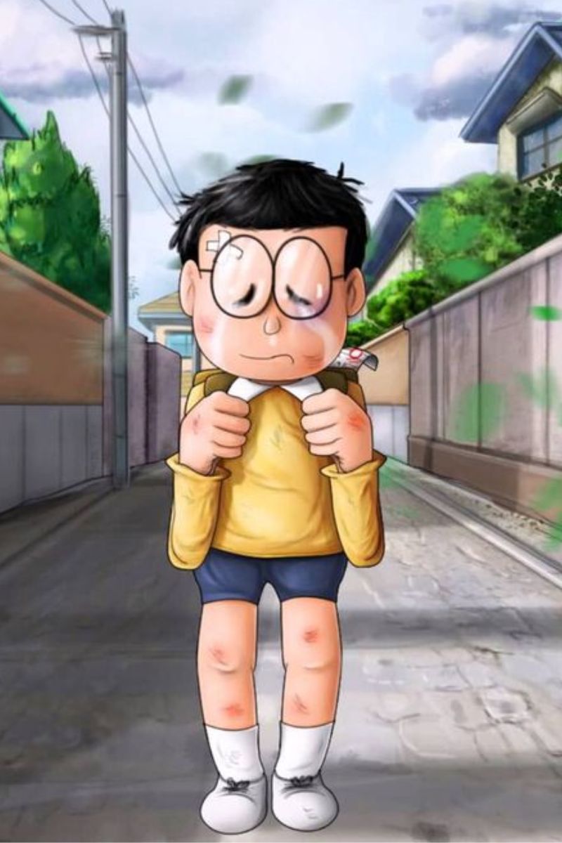 Ảnh Nobita buồn đẹp 4