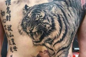 Tổng hợp 80+ Hình xăm hổ kín lưng đen trắng gửi tặng fan cứng của tattoo