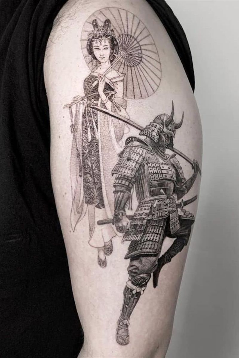 Hình xăm samurai nhật 7