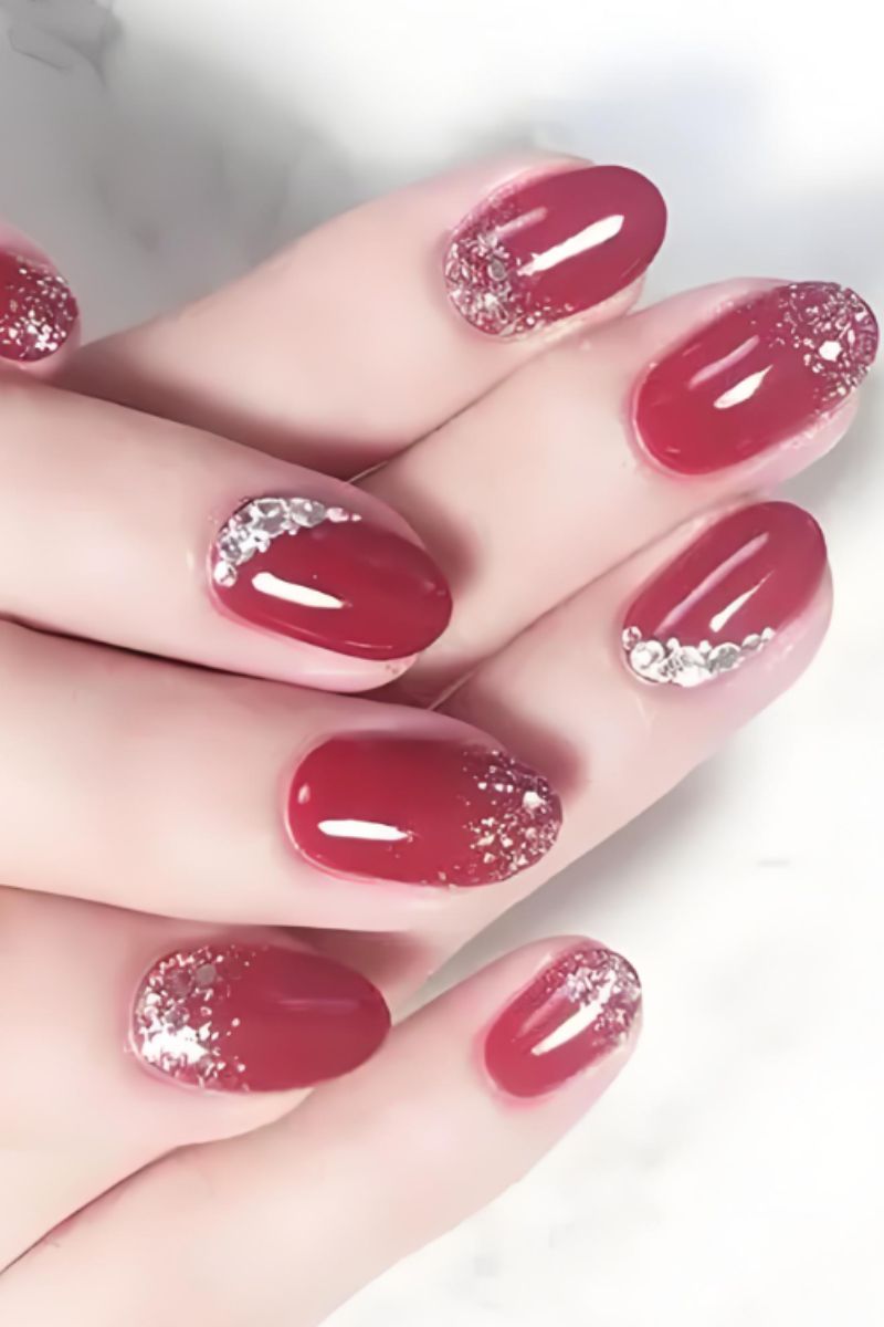 Ảnh bộ nail cô dâu đơn giản 2