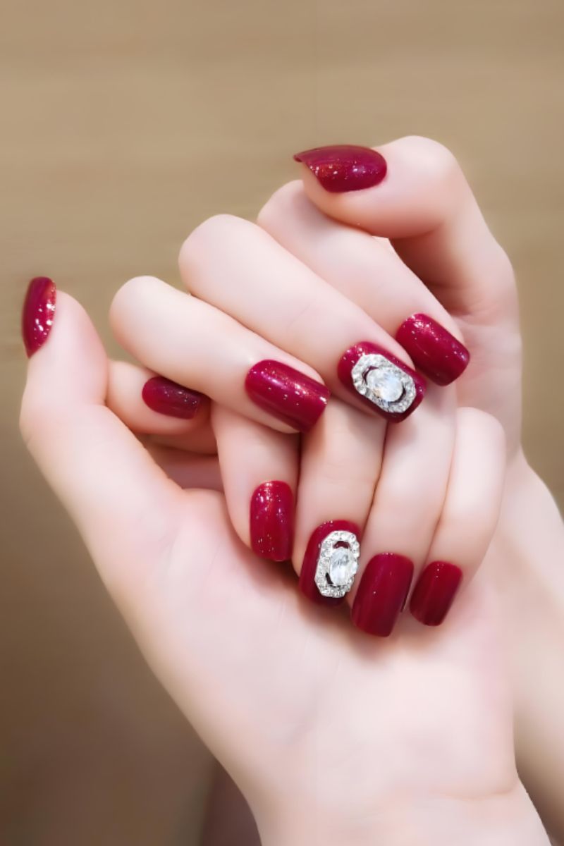 Ảnh bộ nail cô dâu đơn giản 5