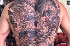 100+ Hình xăm long tranh hổ đấu full lưng dành tặng các fan yêu thích tattoo