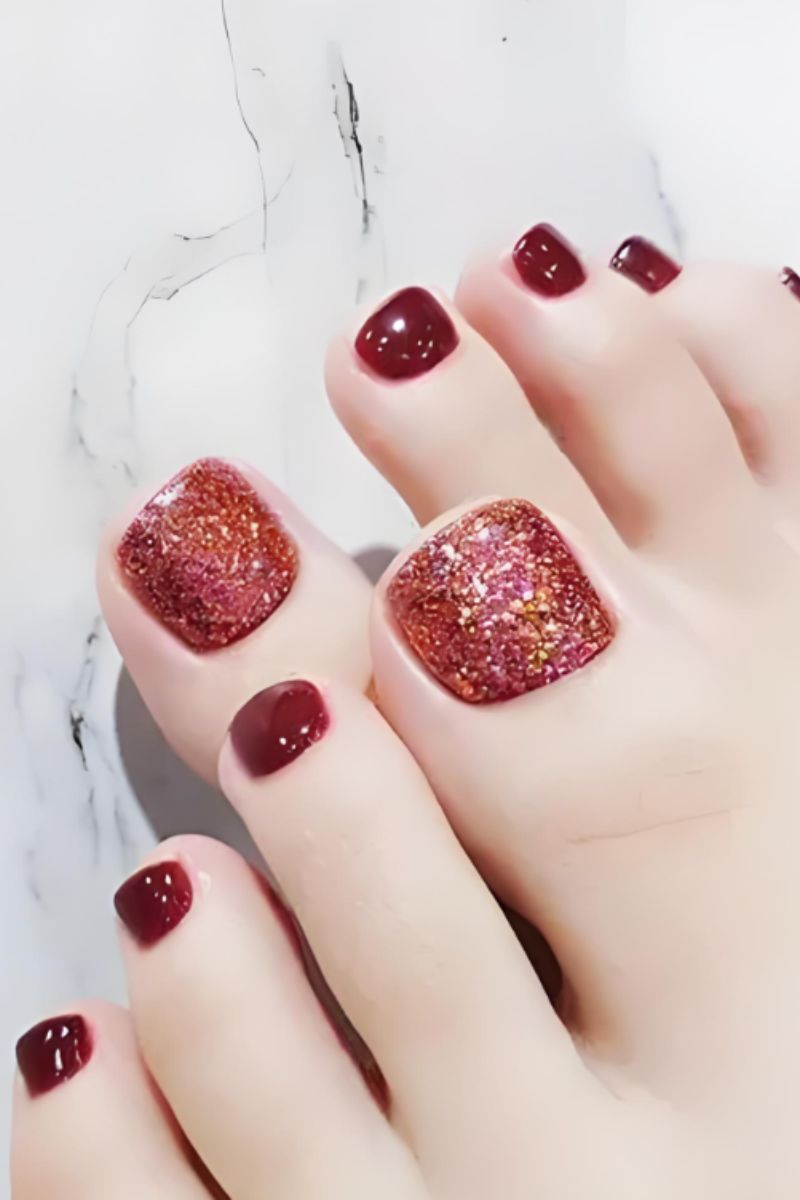 Ảnh mẫu nail chân đẹp đơn giản 15