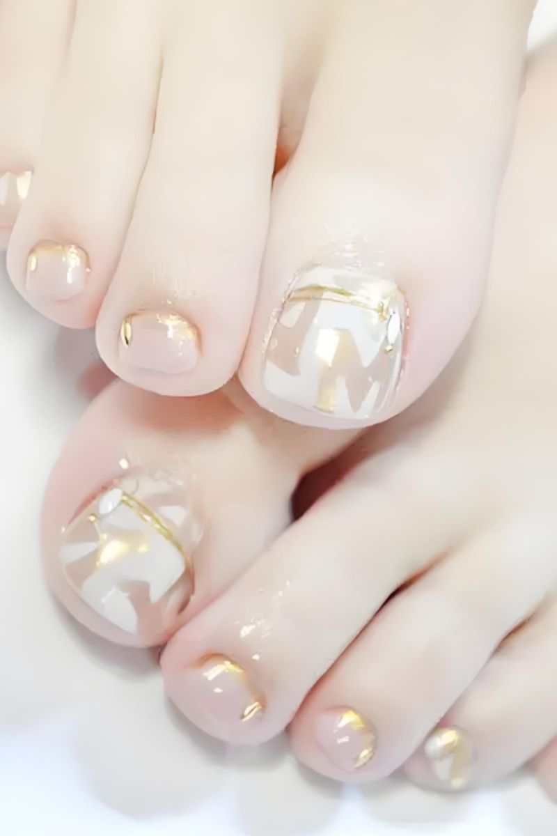 Ảnh mẫu nail chân đơn giản đẹp 1