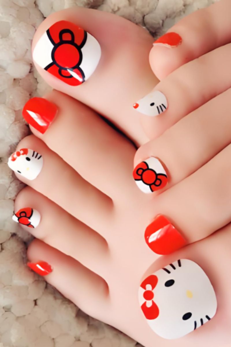 Ảnh mẫu nail chân đơn giản đẹp 11