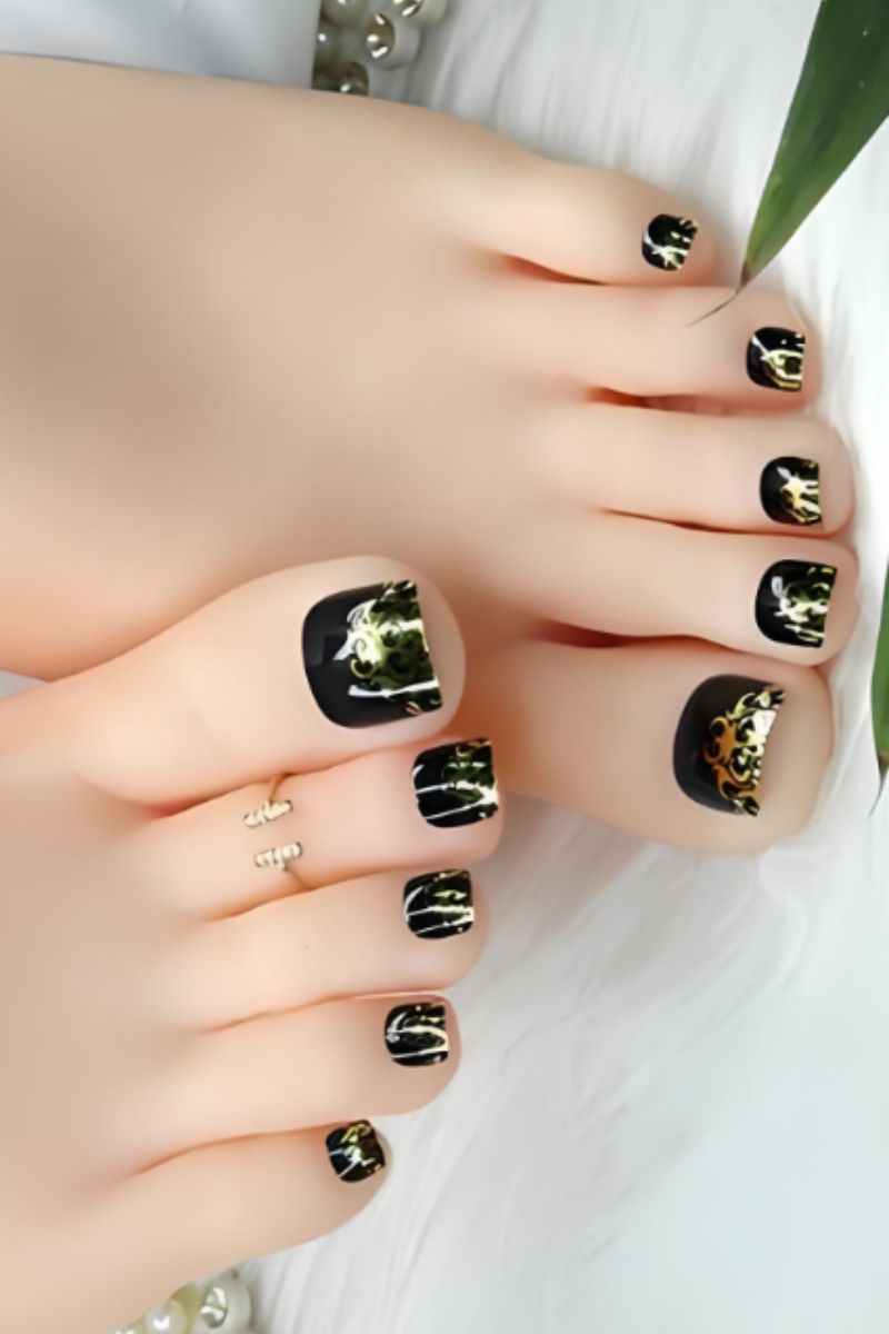 Ảnh mẫu nail chân đơn giản đẹp 25