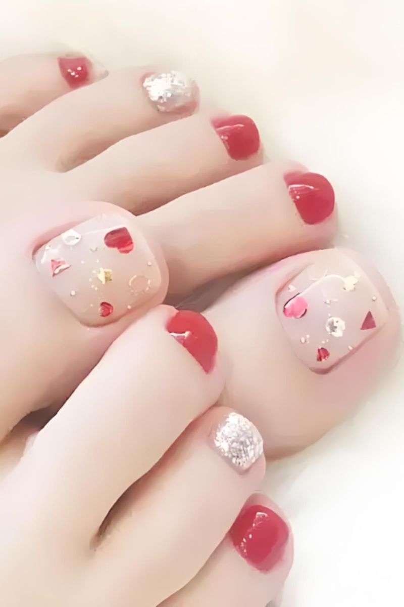 Ảnh mẫu nail chân đơn giản đẹp 4