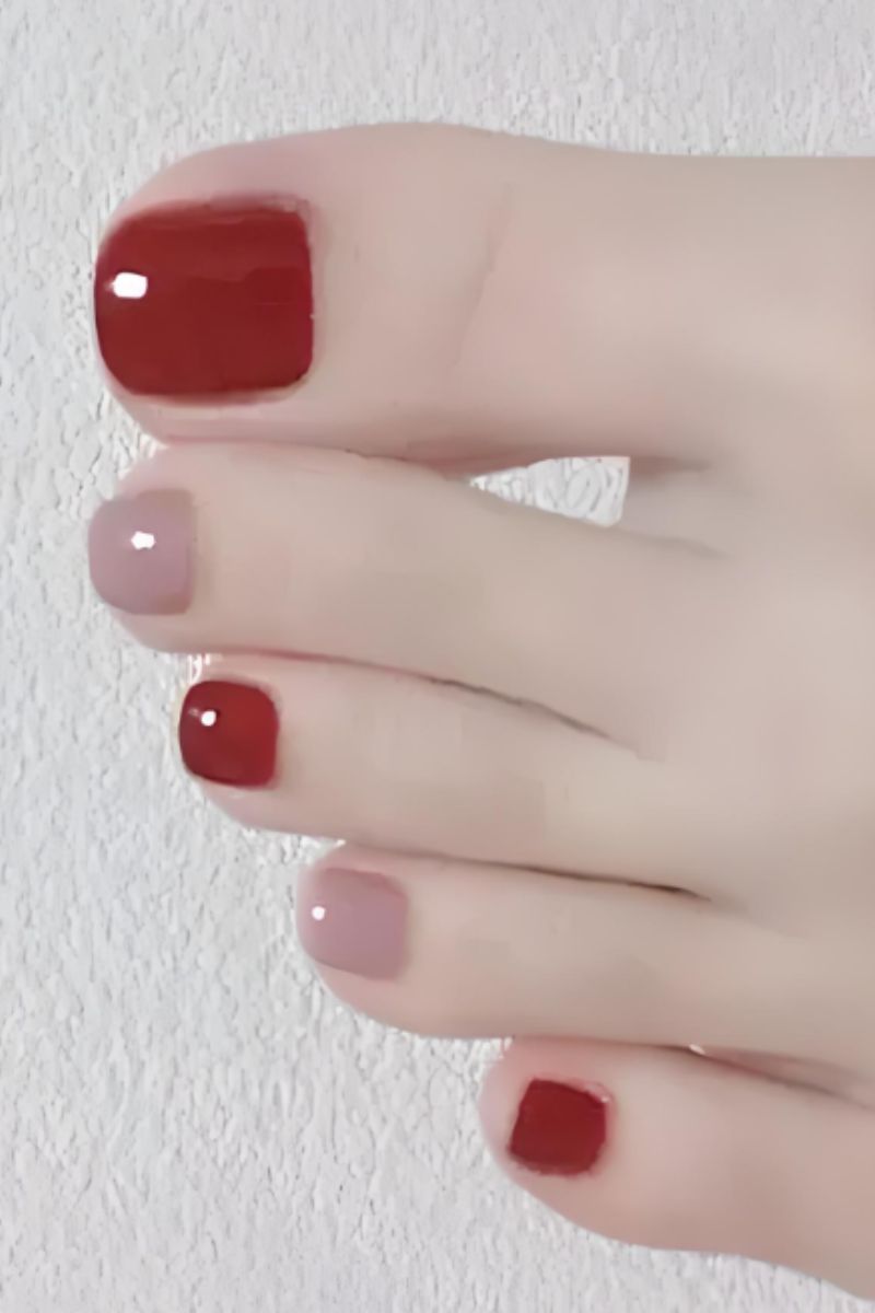 Ảnh nail chân màu thạch 13