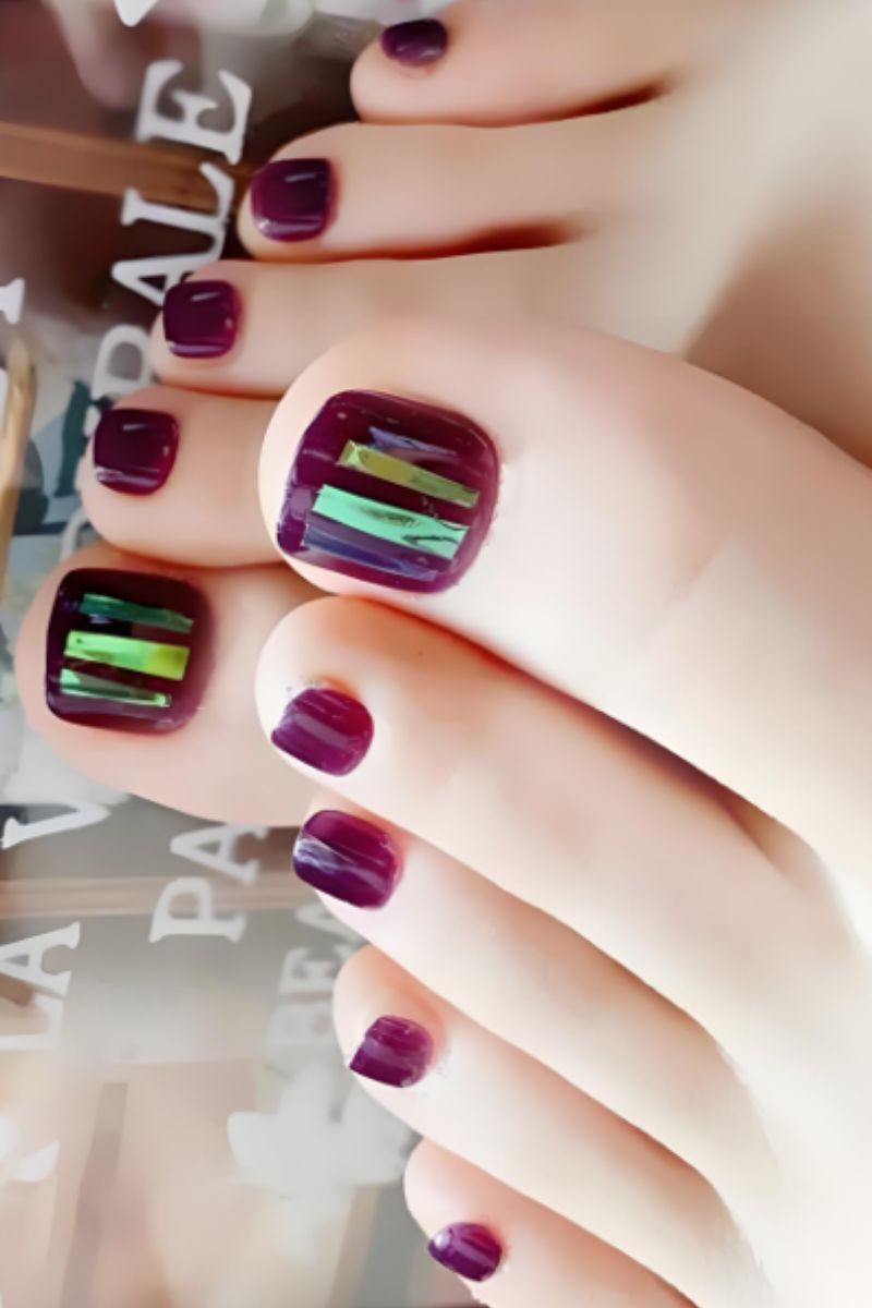 Ảnh nail chân màu thạch 14