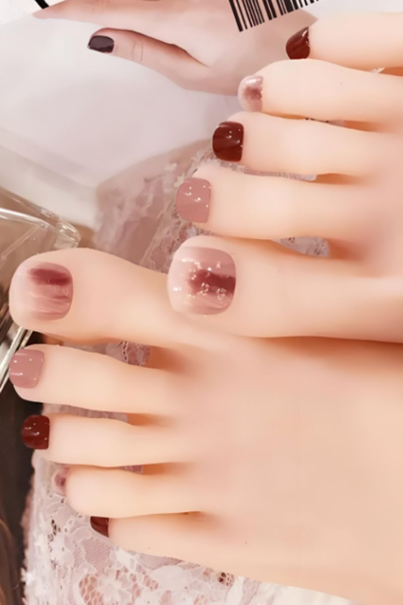 Ảnh nail chân màu thạch 15