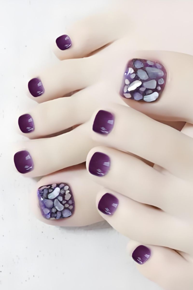 Ảnh nail chân màu thạch 9