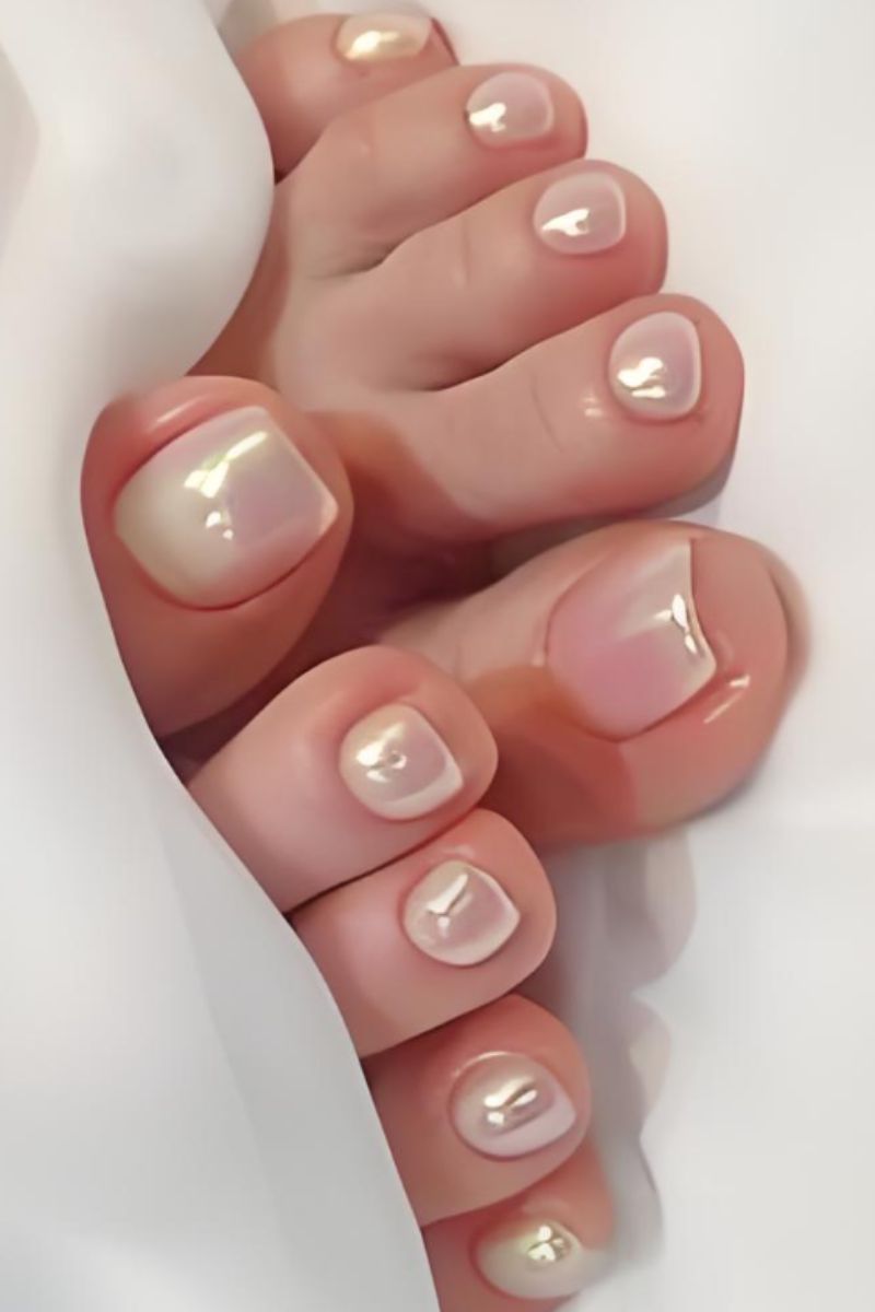 Ảnh mẫu nail chân tráng gương 18