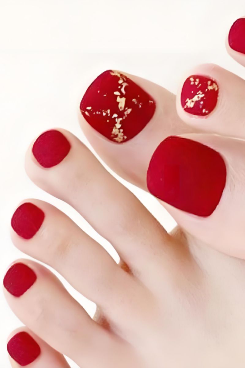 Ảnh mẫu nail chân xinh đơn giản 16