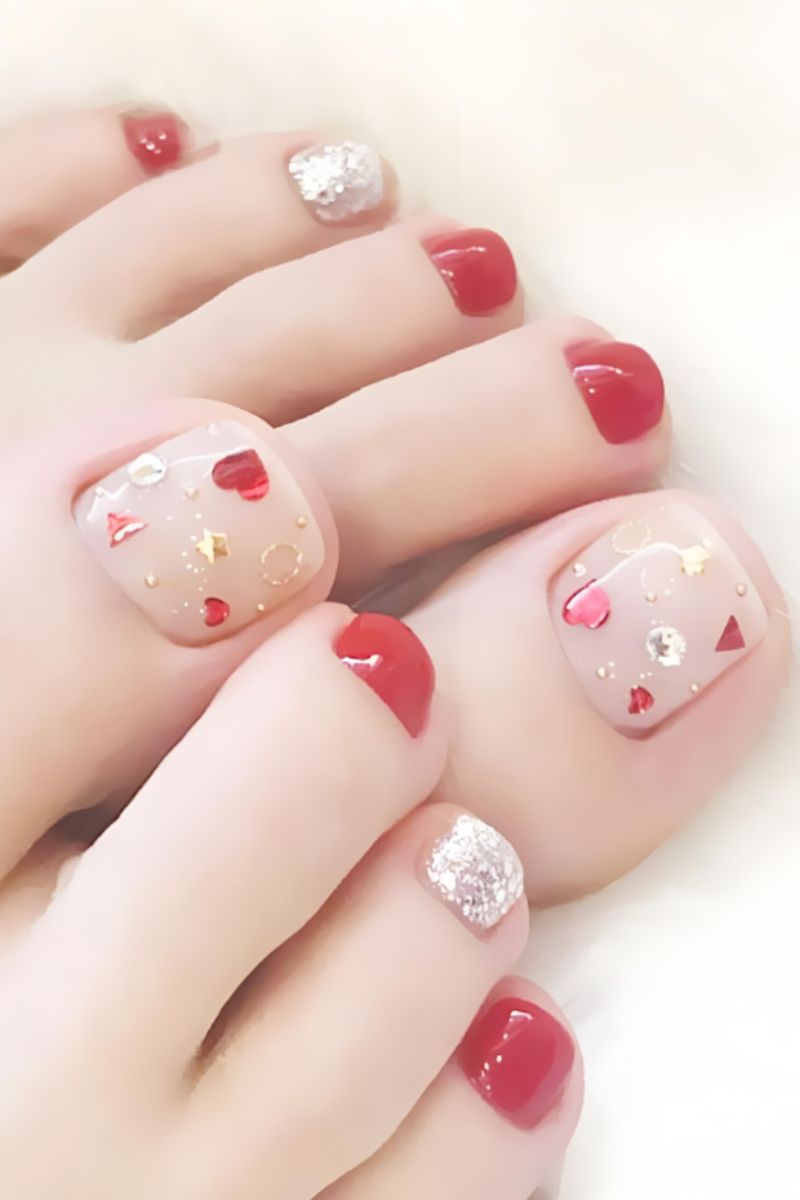 Ảnh mẫu nail chân xinh đơn giản 20