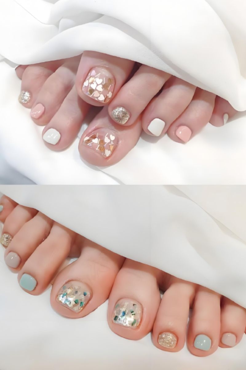 Ảnh mẫu nail chân xinh đơn giản 3