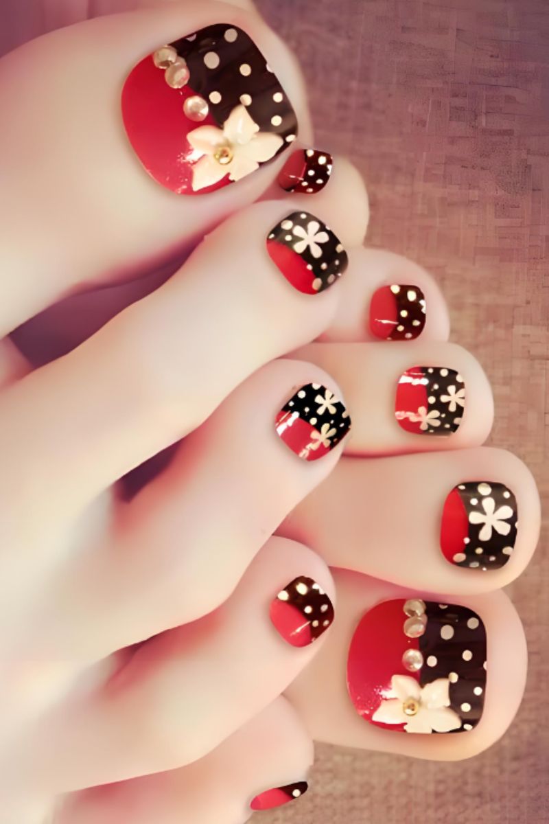 Ảnh mẫu nail chân xinh đơn giản 4