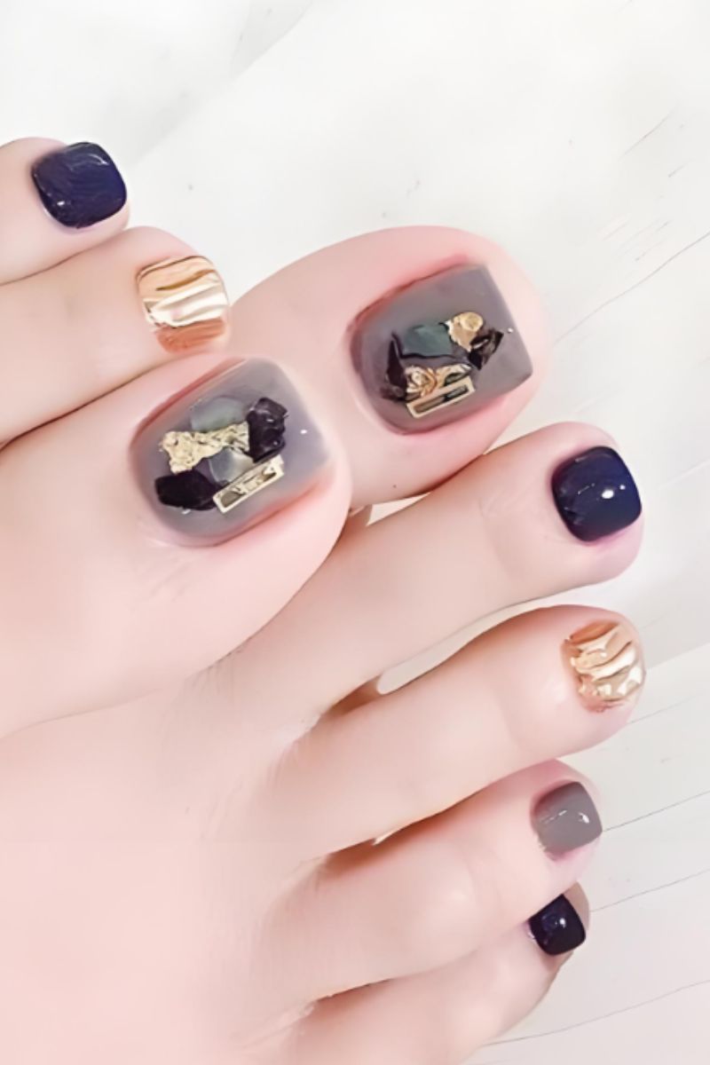 Ảnh mẫu nail chân xinh đơn giản 8