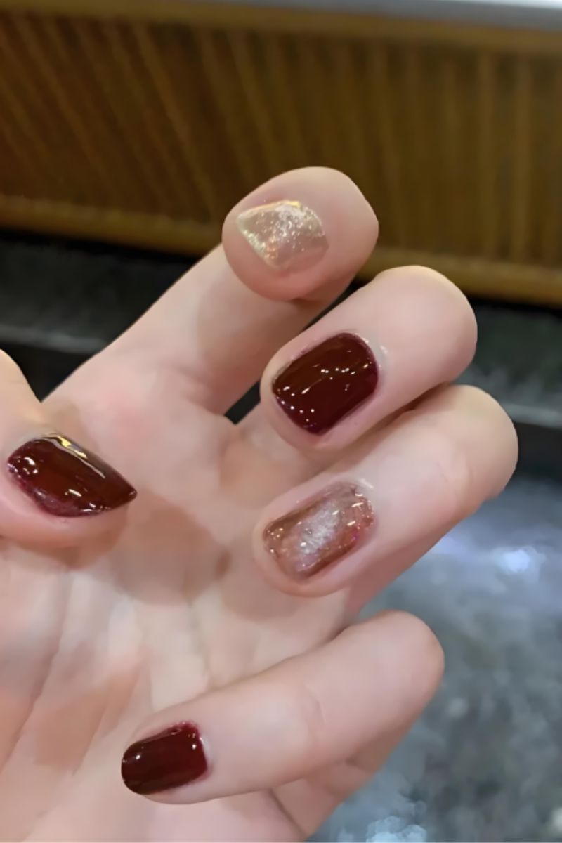 Ảnh màu nail cho da vàng 15