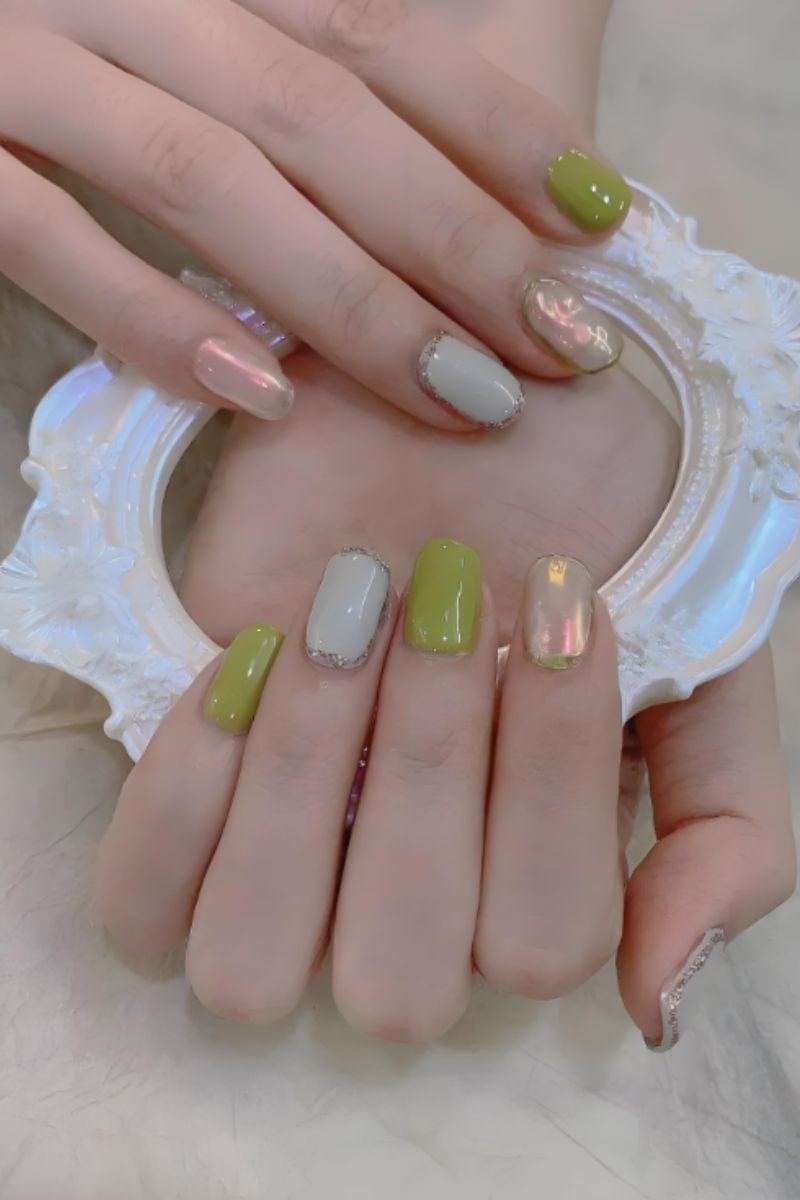 Ảnh màu nail cho da vàng 6