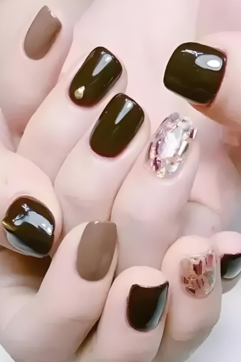 Ảnh màu nail cho da vàng 9