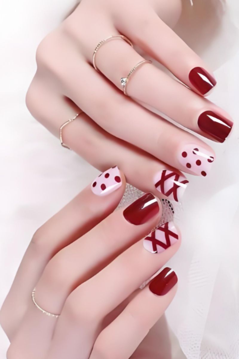 Ảnh mẫu nail cô dâu đơn giản đẹp 19