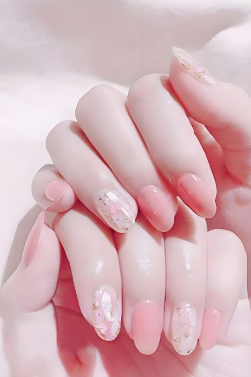 Ảnh mẫu nail cô dâu đơn giản đẹp 20