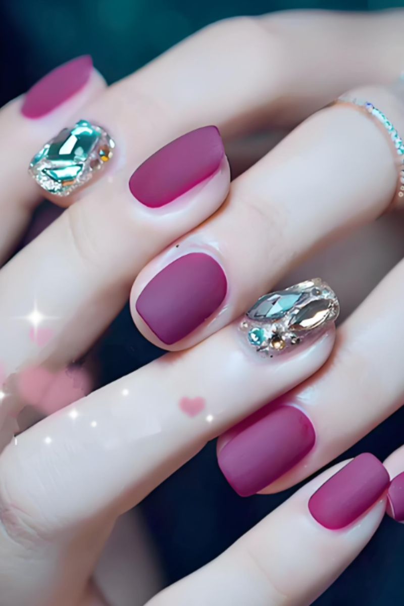 Ảnh mẫu nail cô dâu đơn giản đẹp 24