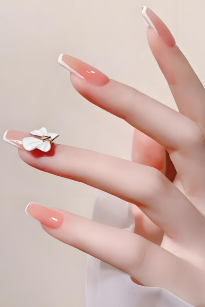 Ảnh mẫu nail cô dâu đơn giản đẹp 31