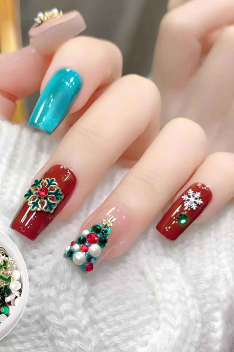 Ảnh mẫu nail noel đơn giản 1