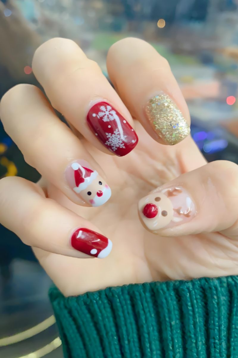 Ảnh mẫu nail noel đơn giản 14