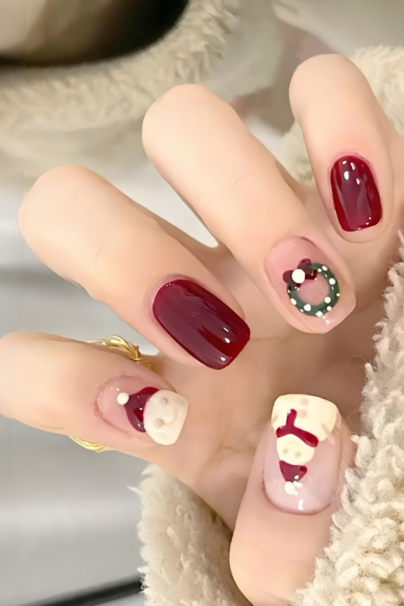 Ảnh mẫu nail noel đơn giản 16