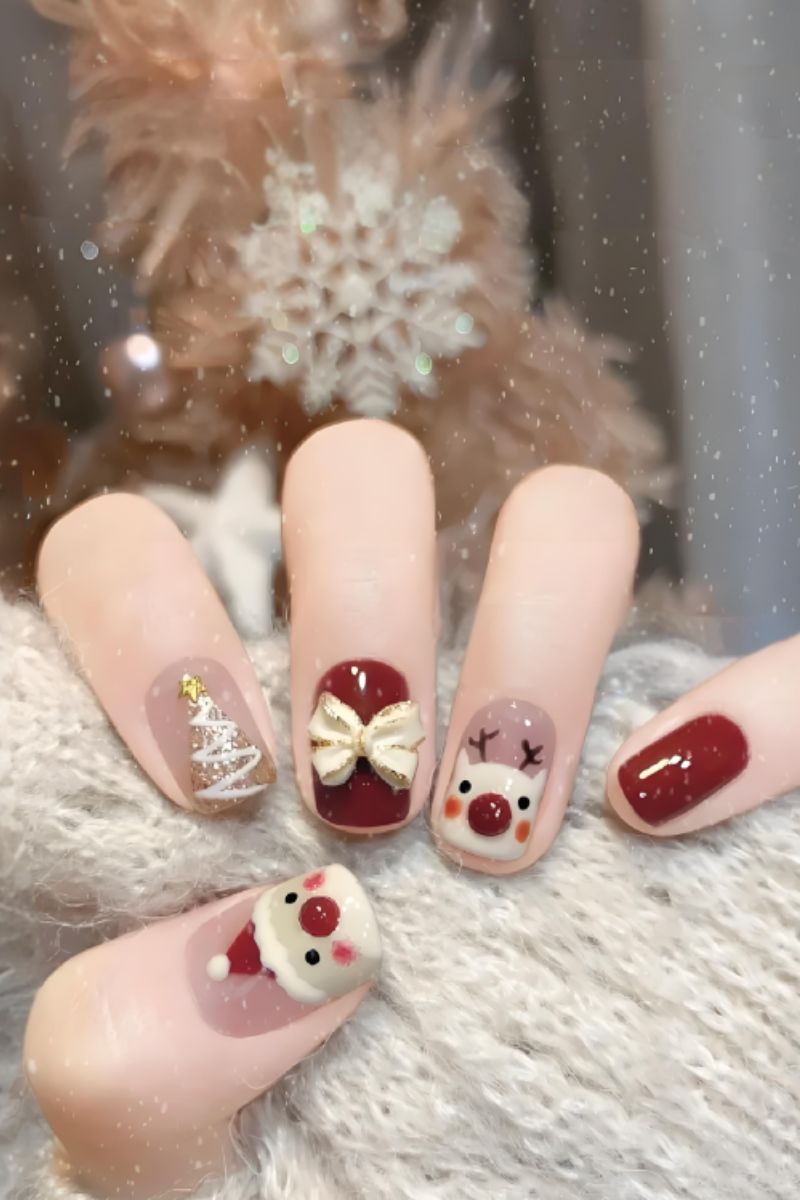 Ảnh mẫu nail noel đơn giản 19