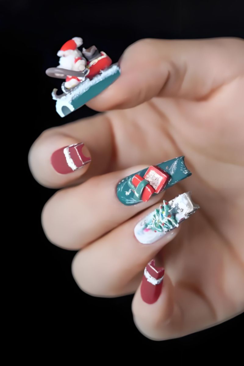 Ảnh mẫu nail noel đơn giản 2