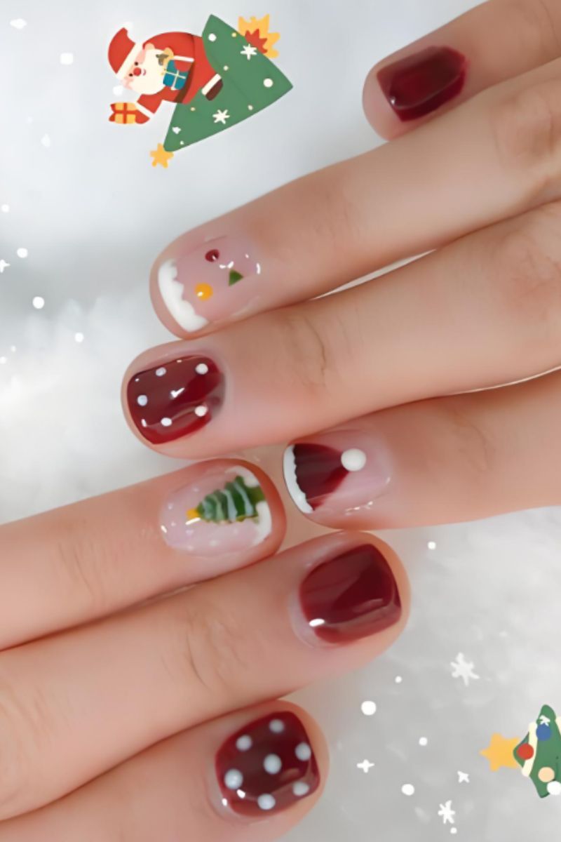 Ảnh mẫu nail noel đơn giản 9