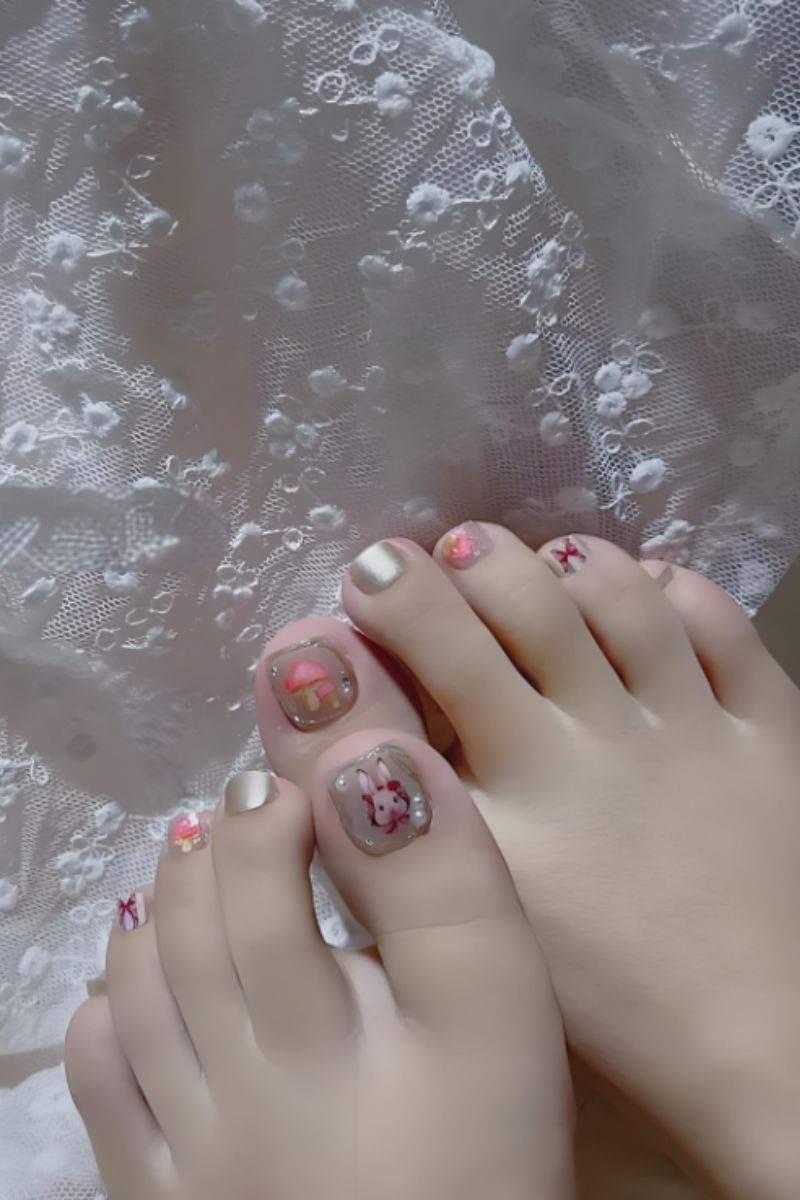 Ảnh nail chân cute nhất 1