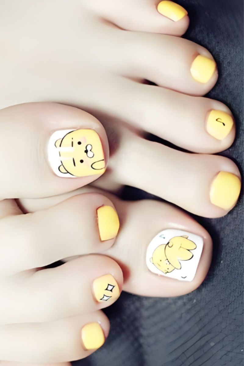 Ảnh nail chân dễ thương 12