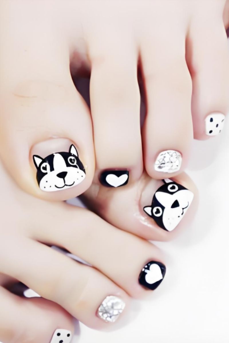 Ảnh nail chân dễ thương 17