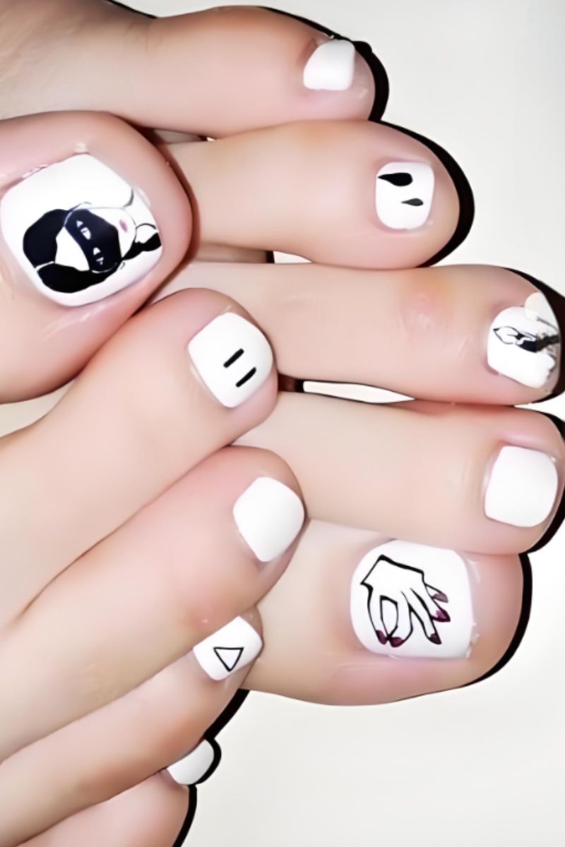 Ảnh nail chân dễ thương 18