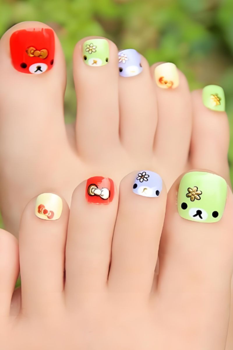 Ảnh nail chân dễ thương 19