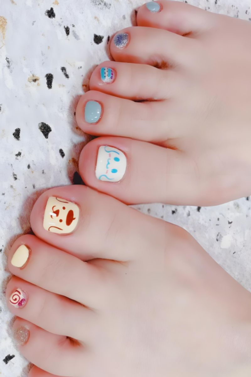 Ảnh nail chân dễ thương 21