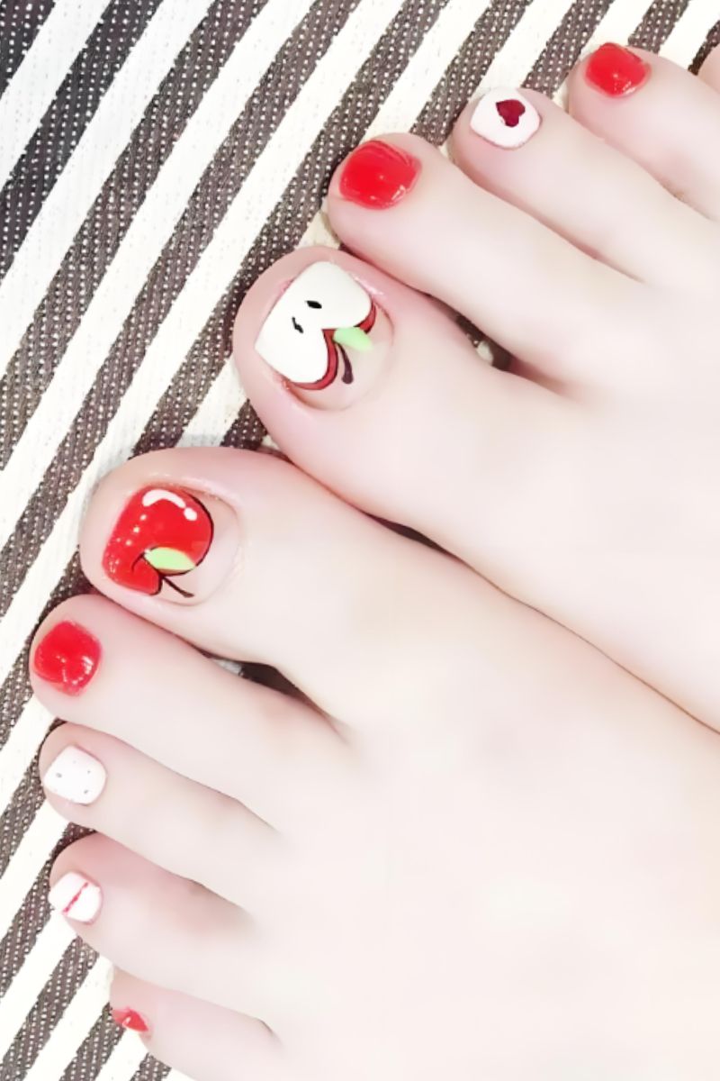 Ảnh nail chân dễ thương 22