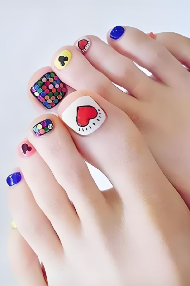 Ảnh nail chân dễ thương 25