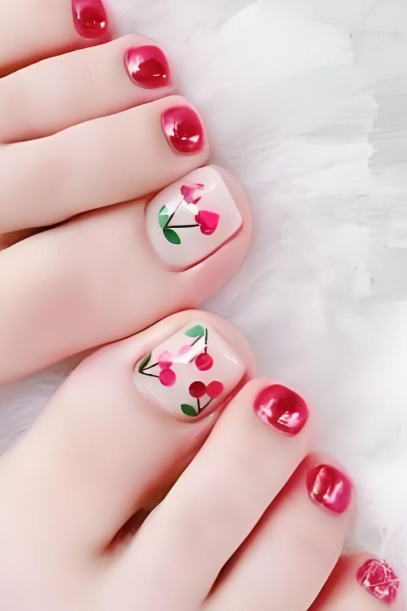 Ảnh nail chân dễ thương 28