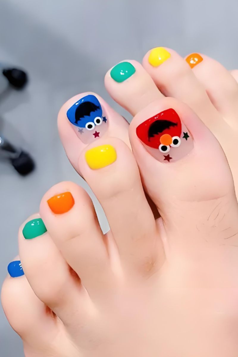 Ảnh nail chân dễ thương 7