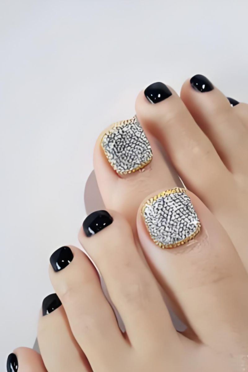 Ảnh nail chân đen đẹp 10