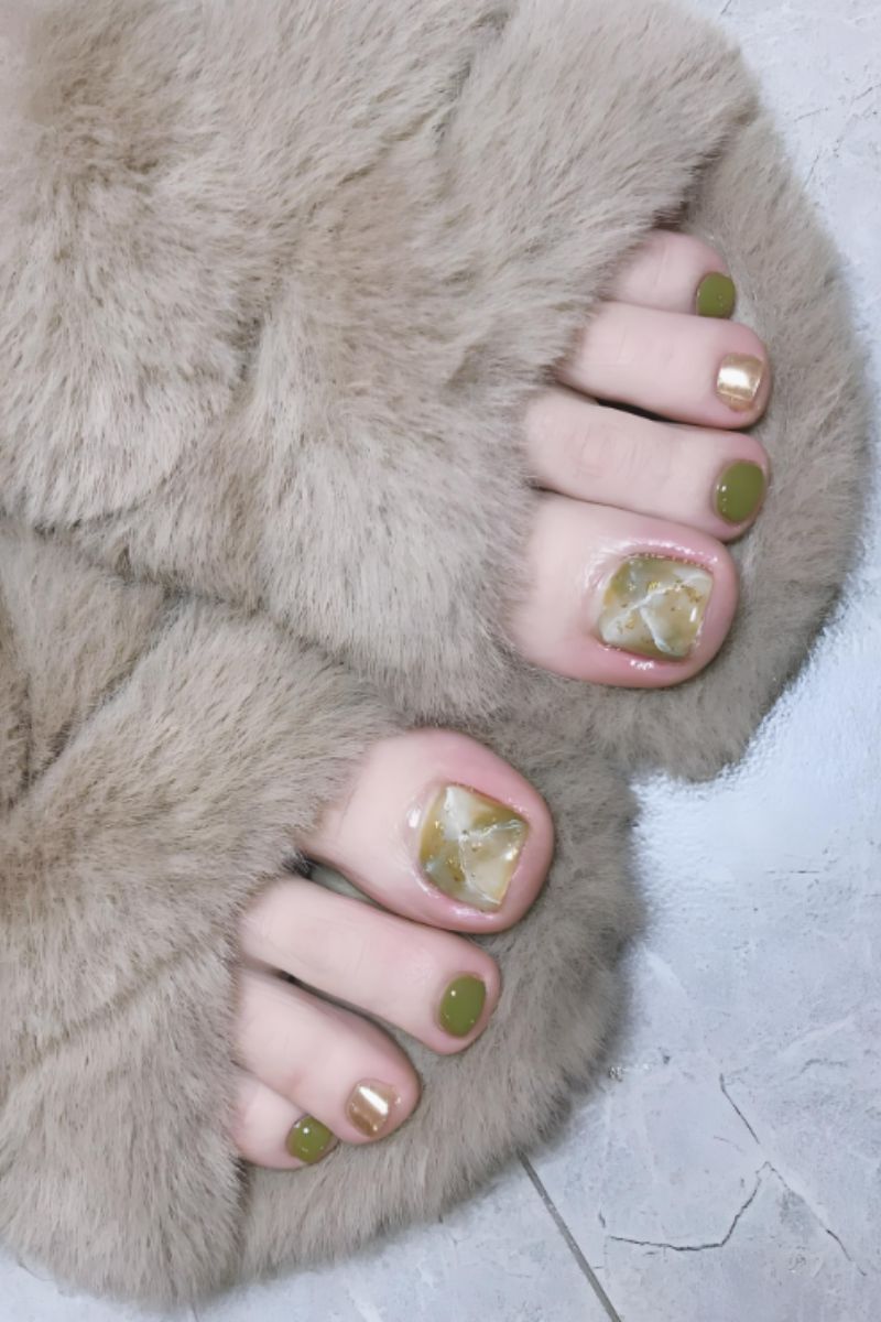 Ảnh nail chân đi biển 10