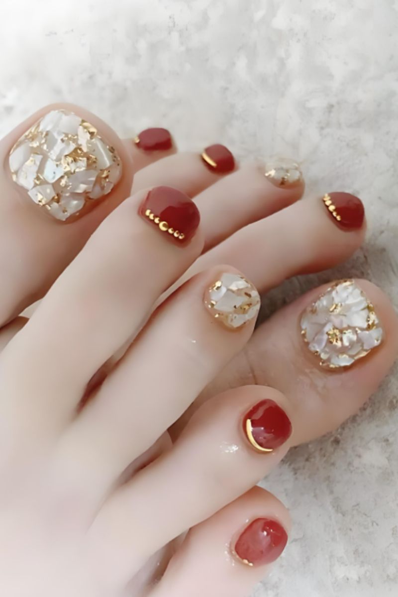 Ảnh nail chân đi biển 15