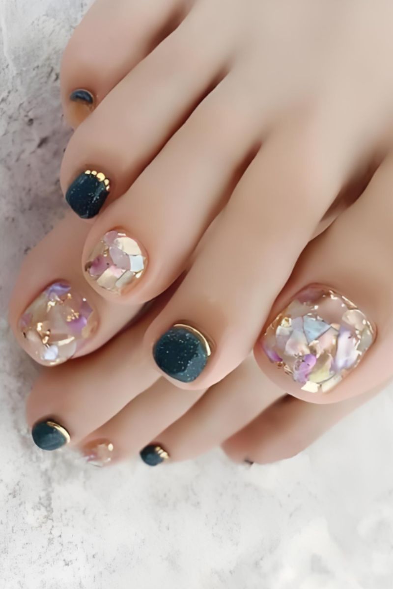 Ảnh nail chân đi biển 4